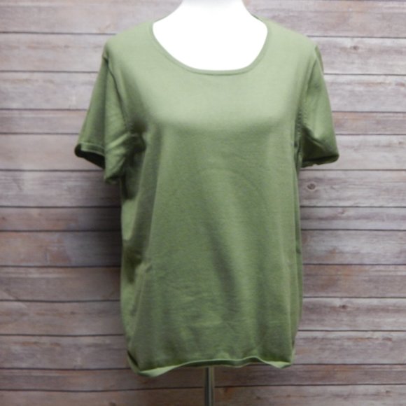 Jessica London Fine Gauge Crewneck Shell Sweater - Picture 3 of 4